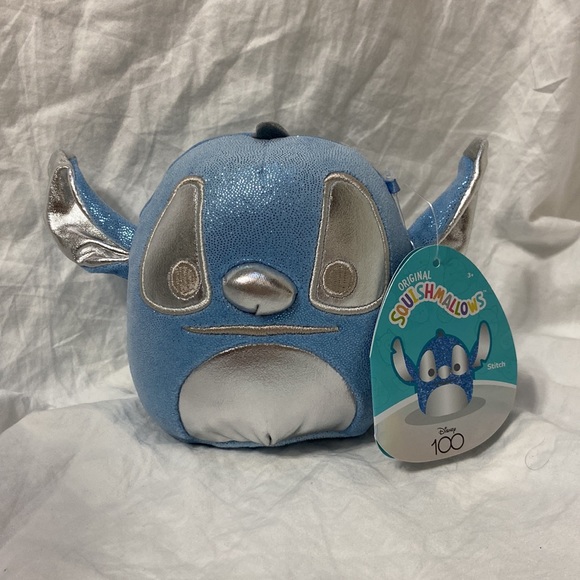 Squishmallows Other - NWT Disney 100 blue and silver Stitch Squishmallow. 100th Anniversary Size: 5”